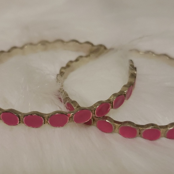 Set of pink enamel bracelets - Picture 3 of 3